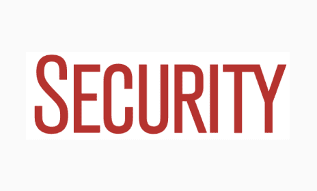 Das Wort 'SECURITY' ist in fettgedruckter roter Schrift auf weißem Hintergrund deutlich sichtbar.