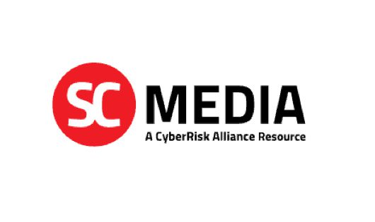 Logo von SC Media, bestehend aus einem roten kreisförmigen Element mit den Buchstaben 'SC' in Weiß, begleitet vom Text 'MEDIA' in fetter schwarzer Schrift und dem Slogan 'A CyberRisk Alliance Resource' darunter.